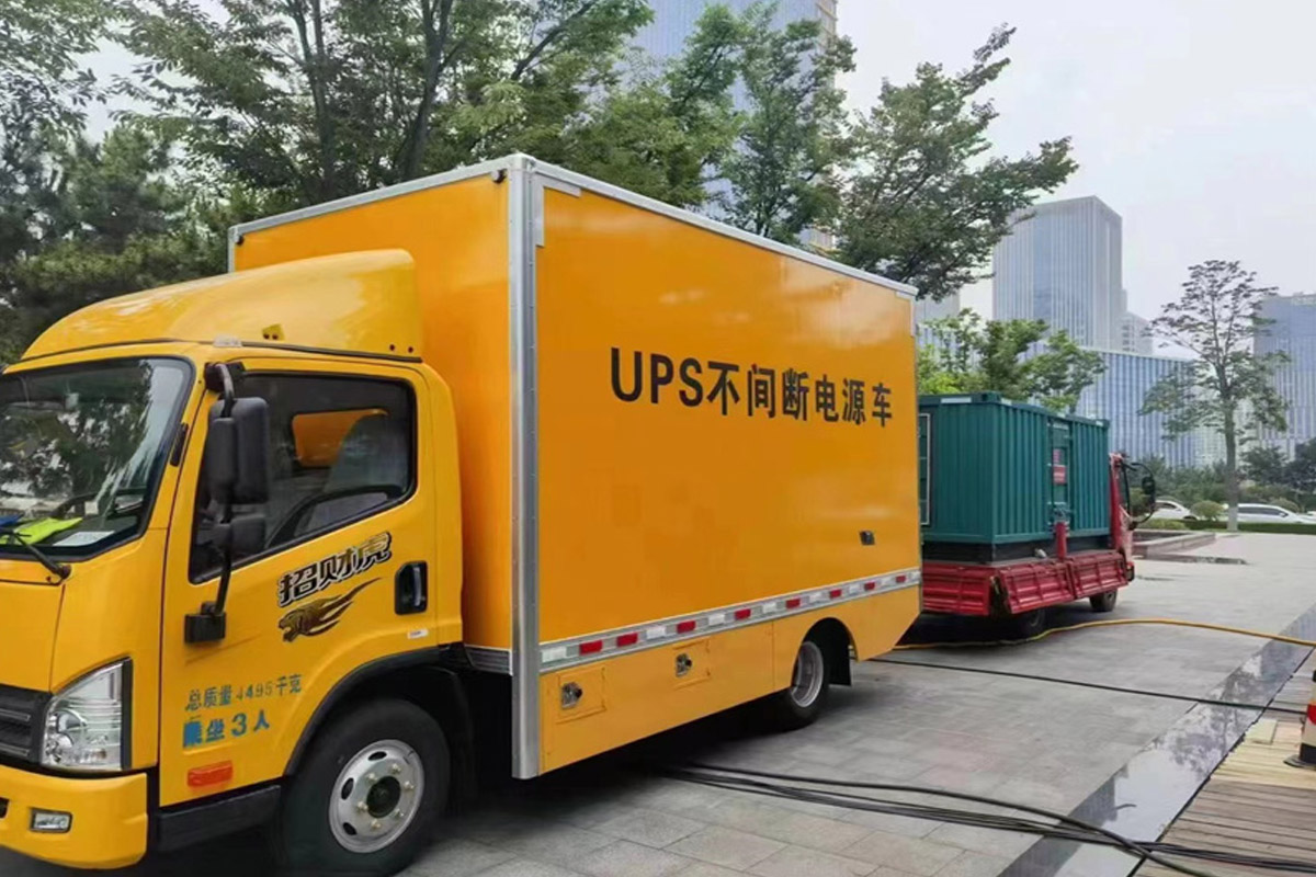 方山发电机租赁施工现场