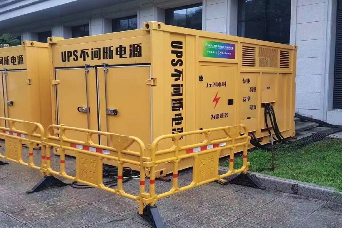方山发电机租赁施工现场