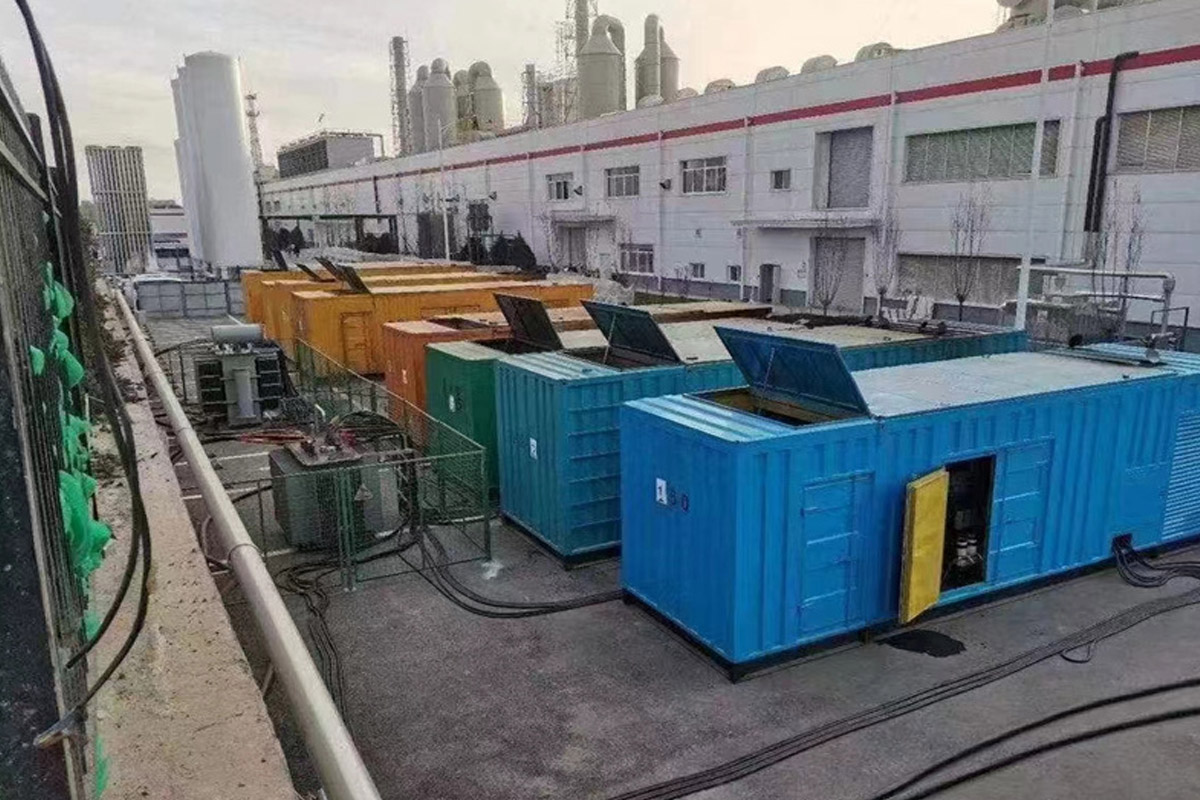 方山发电机租赁施工现场